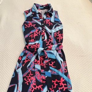 J.McLaughlin coral print sleeveless sheath dress
